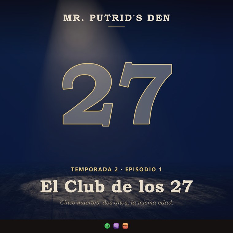 Portada del Expediente 01 de Mr. Putrid's Den: escena del Club de los 27, Temporada 2.
